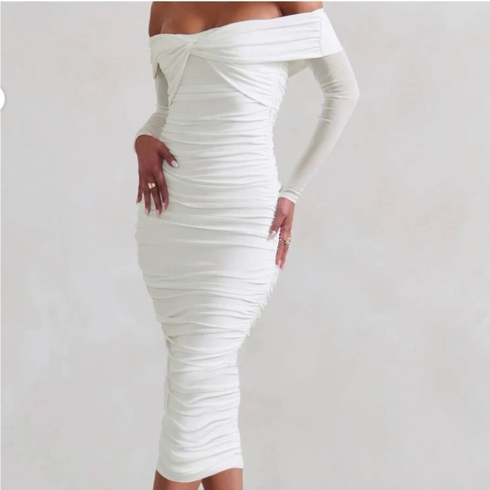 Elegant Off-Shoulder White Dress
